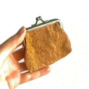 Coin Clip Close  Cork Texture Wallet Accessory Holder Travel Wallet Gift